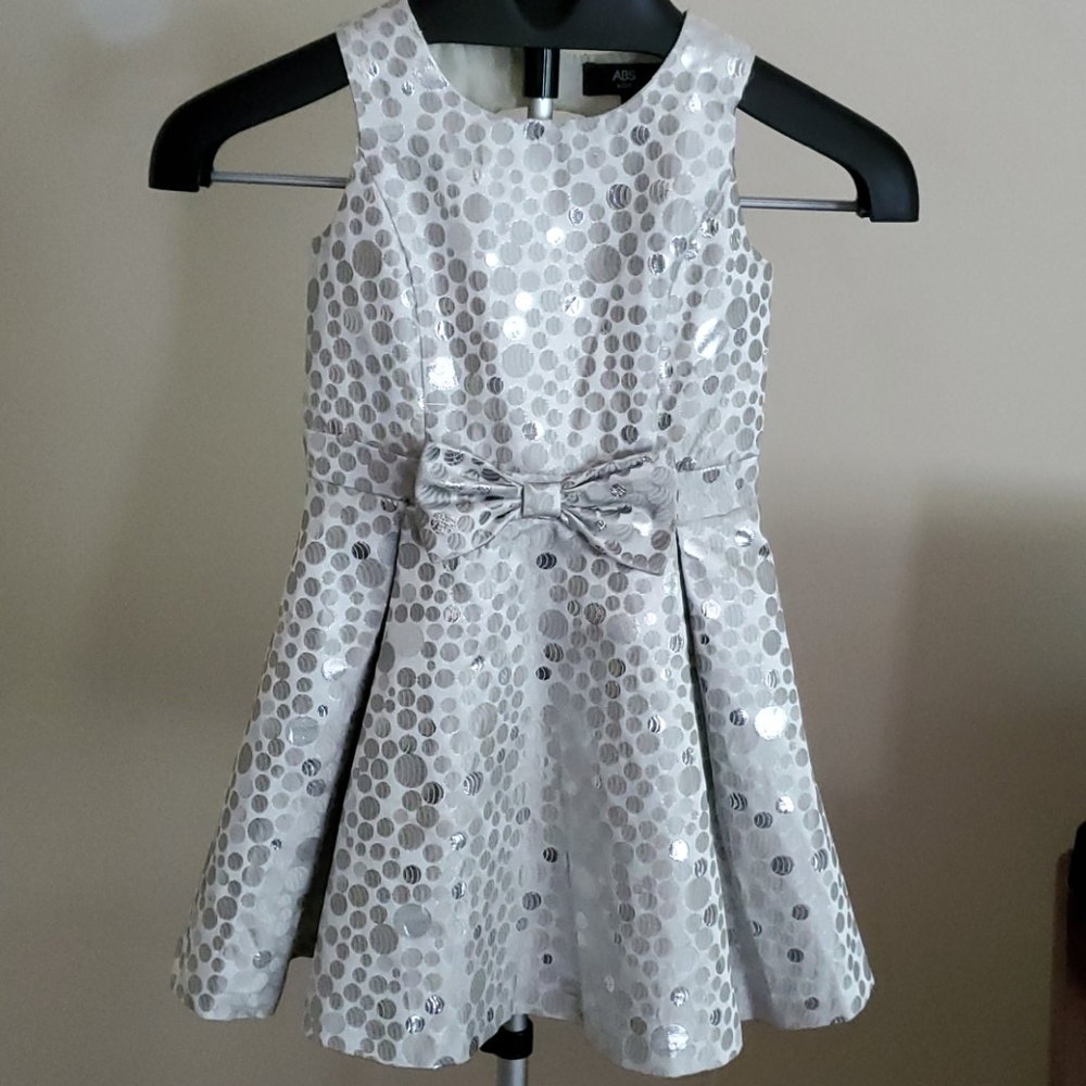 ABS Kids Silver Girls Dress  S7